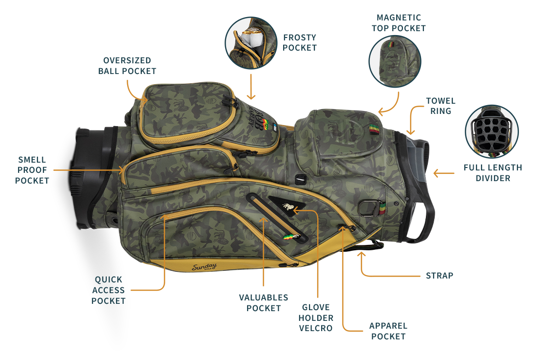 Big Rig | Bob Marley Camo Cart Bag