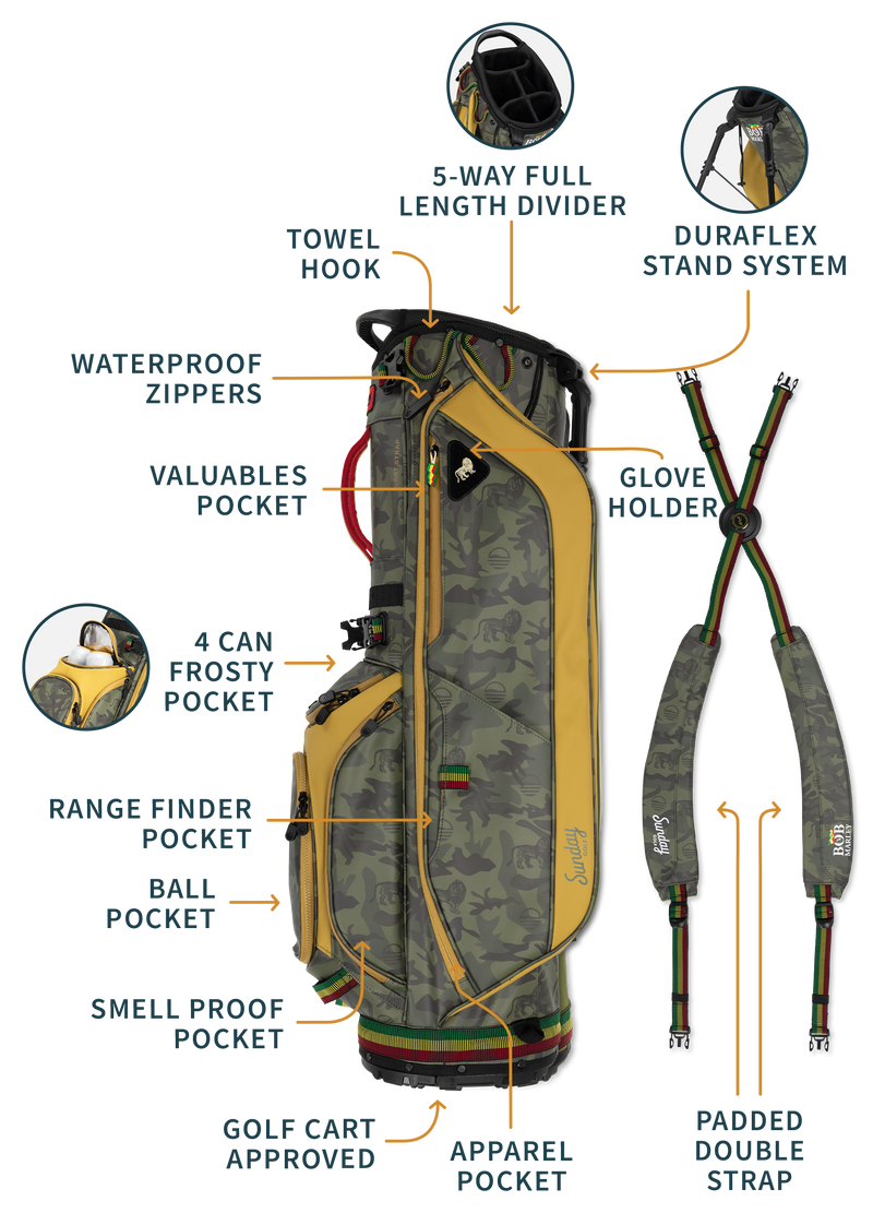 Ryder | Bob Marley Camo Full Size Stand Bag