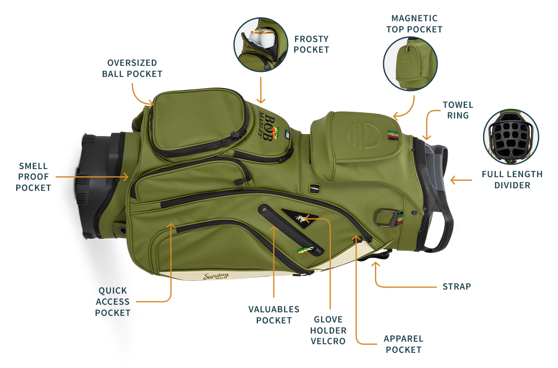 Big Rig | Bob Marley Olive/Hemp Cart Bag