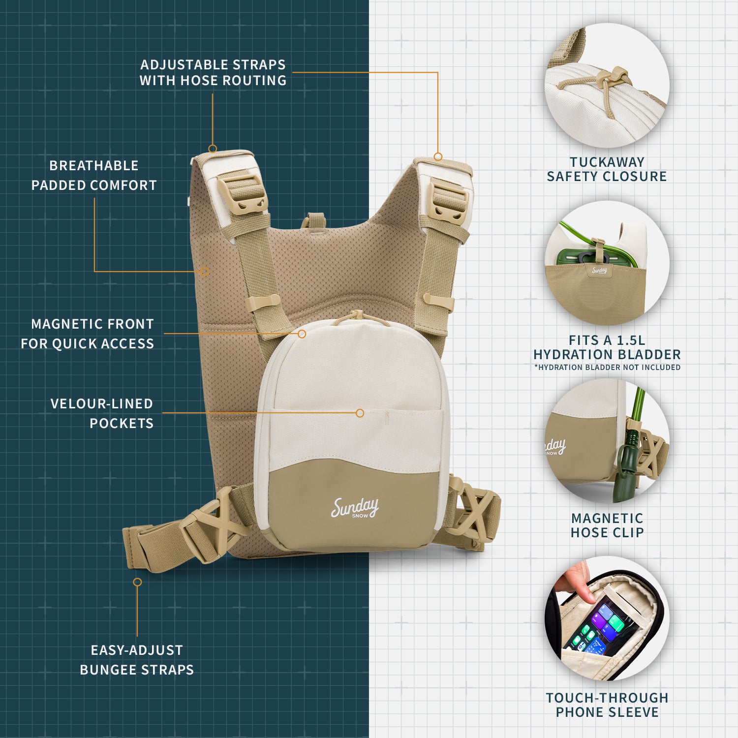 Chesty Outdoor Vest | Tan – Sunday Golf