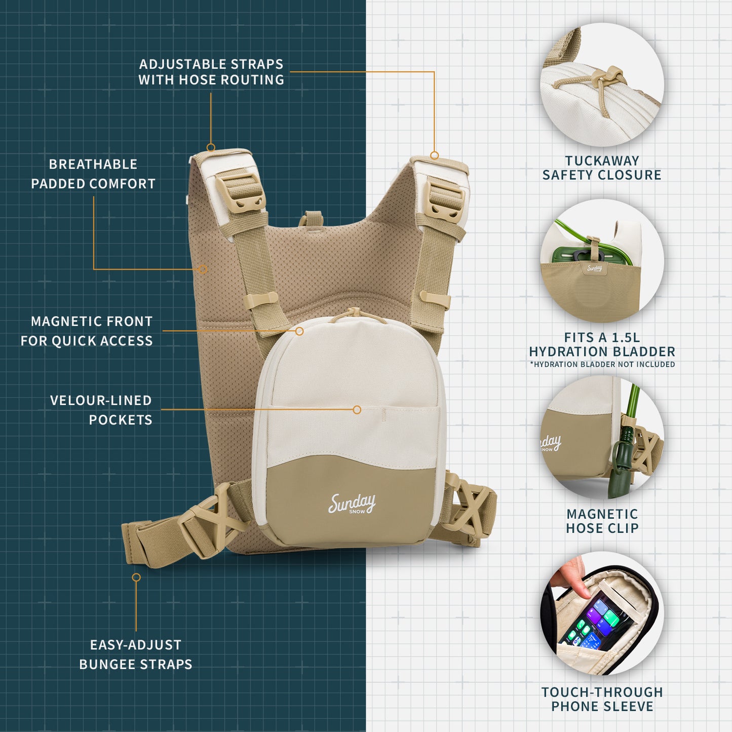 Chesty Outdoor Vest | Tan