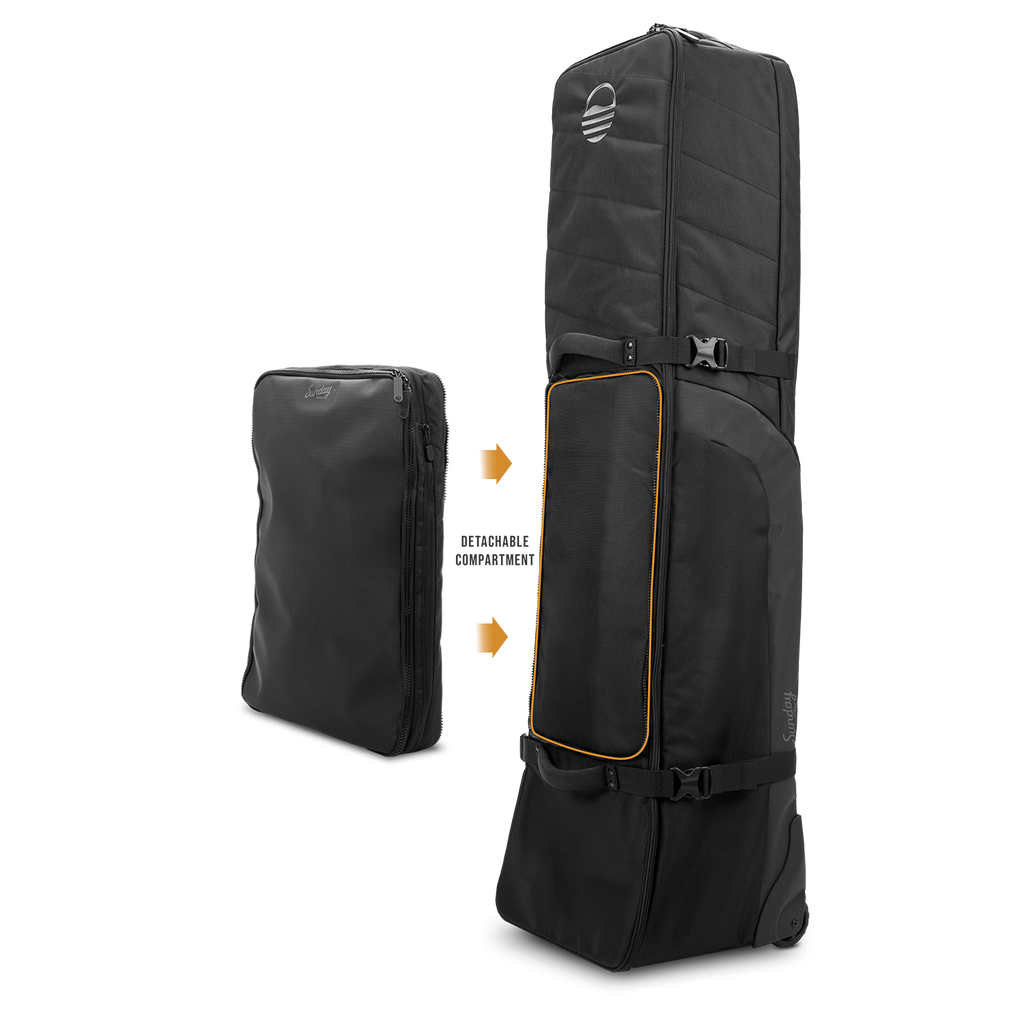 Coaster Travel Bag with a detachable compartment on a white background