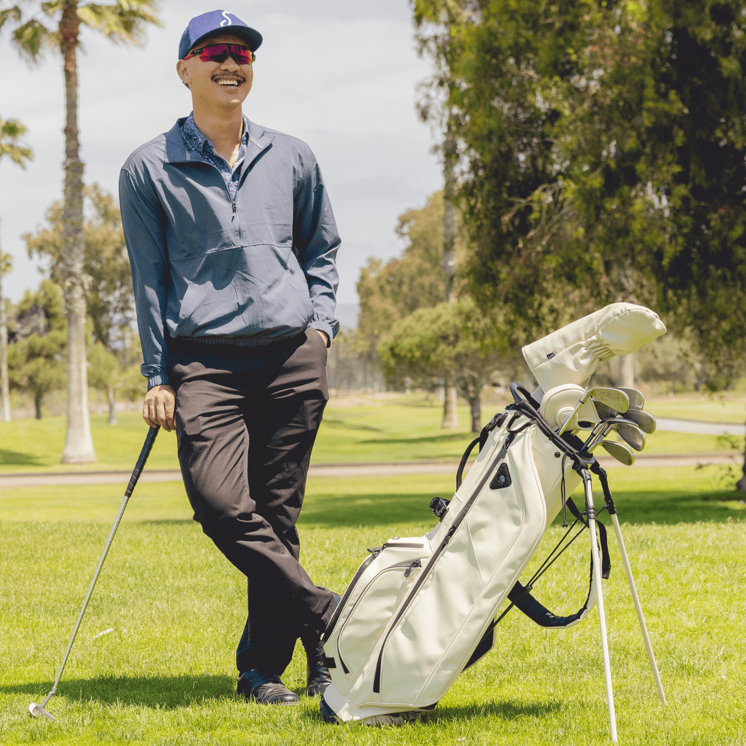 Ryder S-Class | Cream Vegan Leather Full Size Stand Bag