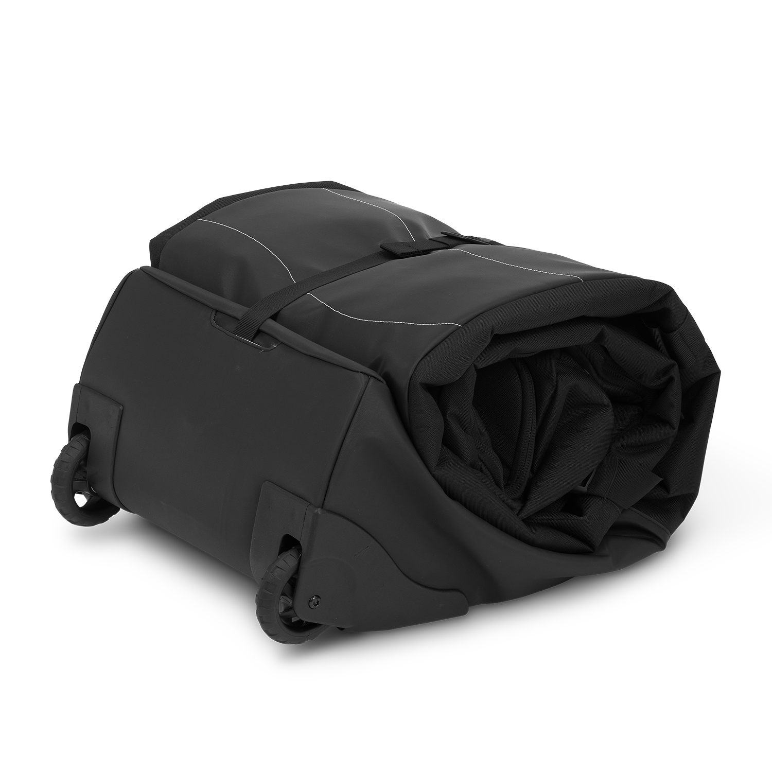 Rolled up view of the Drifter Ski Travel Bag sideways