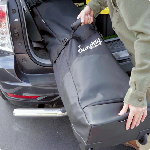 Product in car trunk