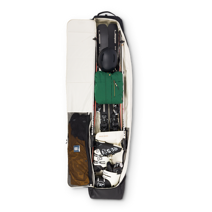 Drifter Snow Travel Bag filled with items