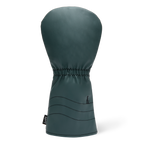 Rear shot of driver golf headcover in midnight green vegan leather
