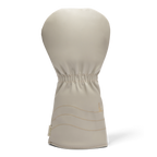 Rear shot of driver golf headcover in toasted almond vegan leather
