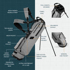 El Camino Superlite | Gray-Blue-Black Mid Size Stand Bag