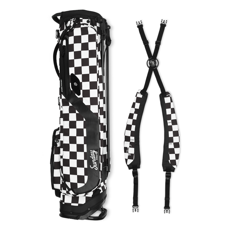 El Camino | Black/White Checker Mid Size Stand Bag 4