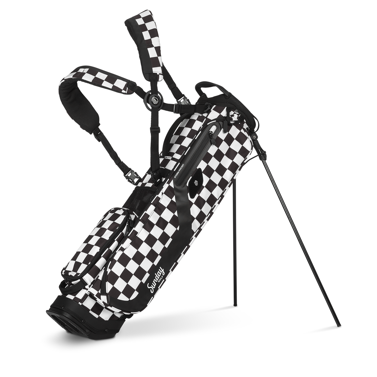 El Camino | Black/White Checker Mid Size Stand Bag