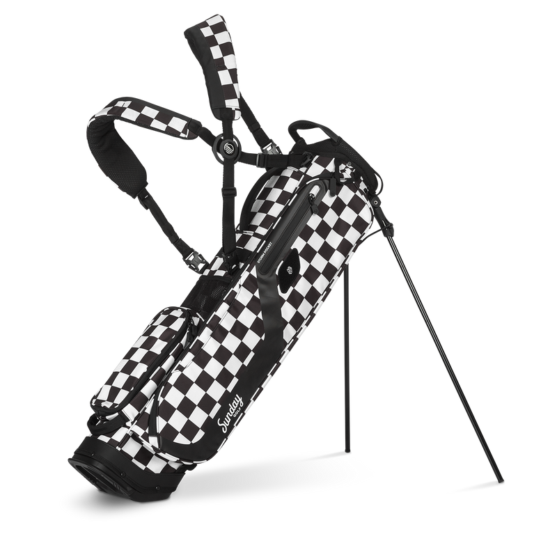 El Camino | Black/White Checker Mid Size Stand Bag 1