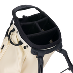 A close up top view of a Cream El Camino S-class golf bag's 4 way divider  
