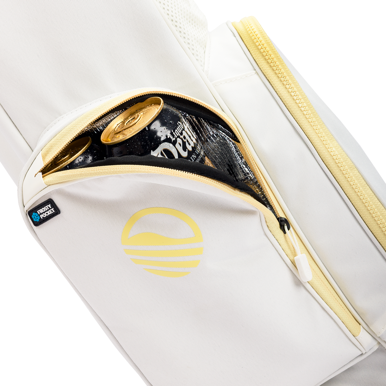 El Camino in mindy lemon with a visible brand logo on a frosty pocket.