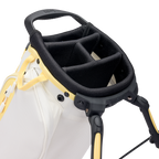 A close up top view of a mindy lemon El Camino golf bag's 4 way divider