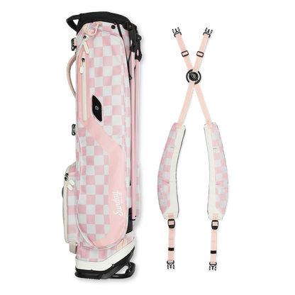 El Camino | Pink/White Checker Mid Size Stand Bag