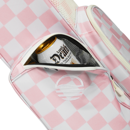 El Camino | Pink/White Checker Mid Size Stand Bag