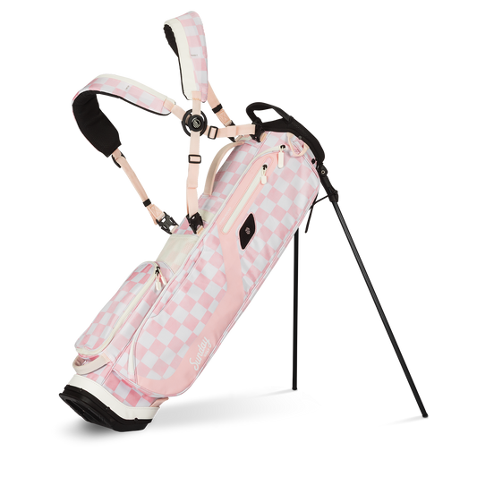 El Camino | Pink/White Checker Mid Size Stand Bag