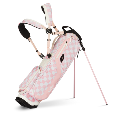 El Camino | Pink/White Checker Mid Size Stand Bag
