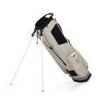 A full shot of El Camino golf bag in Cool Gray facing backward 
