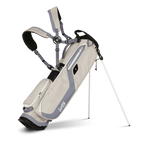 A full front shot of standing El Camino golf bag in Cool Gray with double strap
