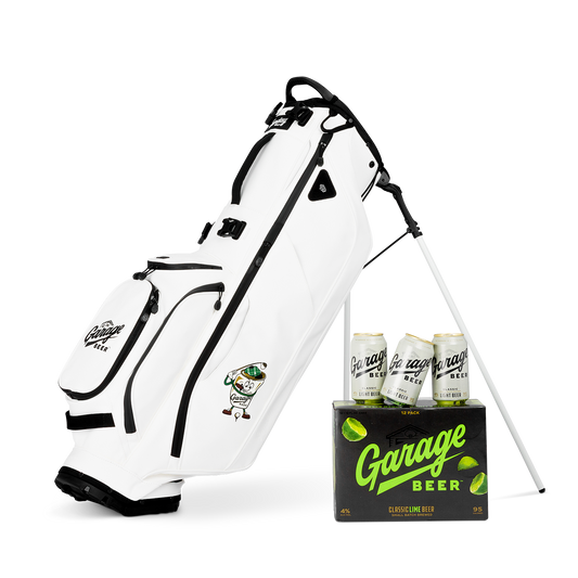 Ryder S-Class x Garage Beer | White Vegan Leather Full Size Stand Bag