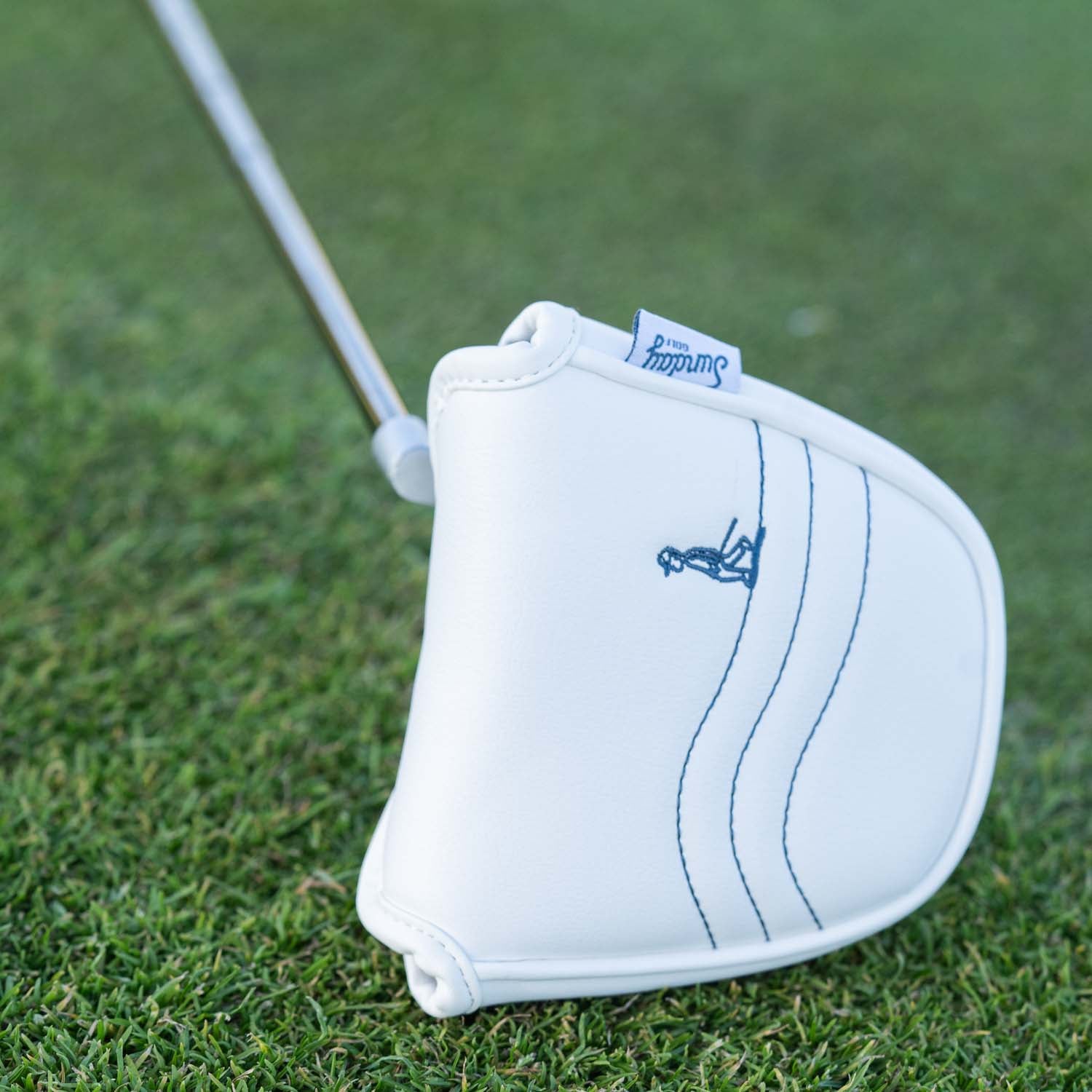 Mallet Putter Headcover | White/Navy