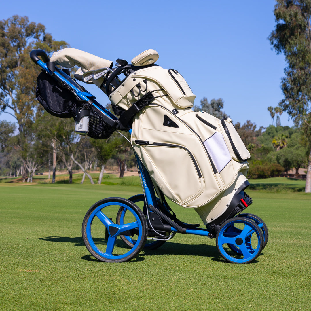 The Big Rig | Cart Bag - Cream Vegan Leather – Sunday Golf