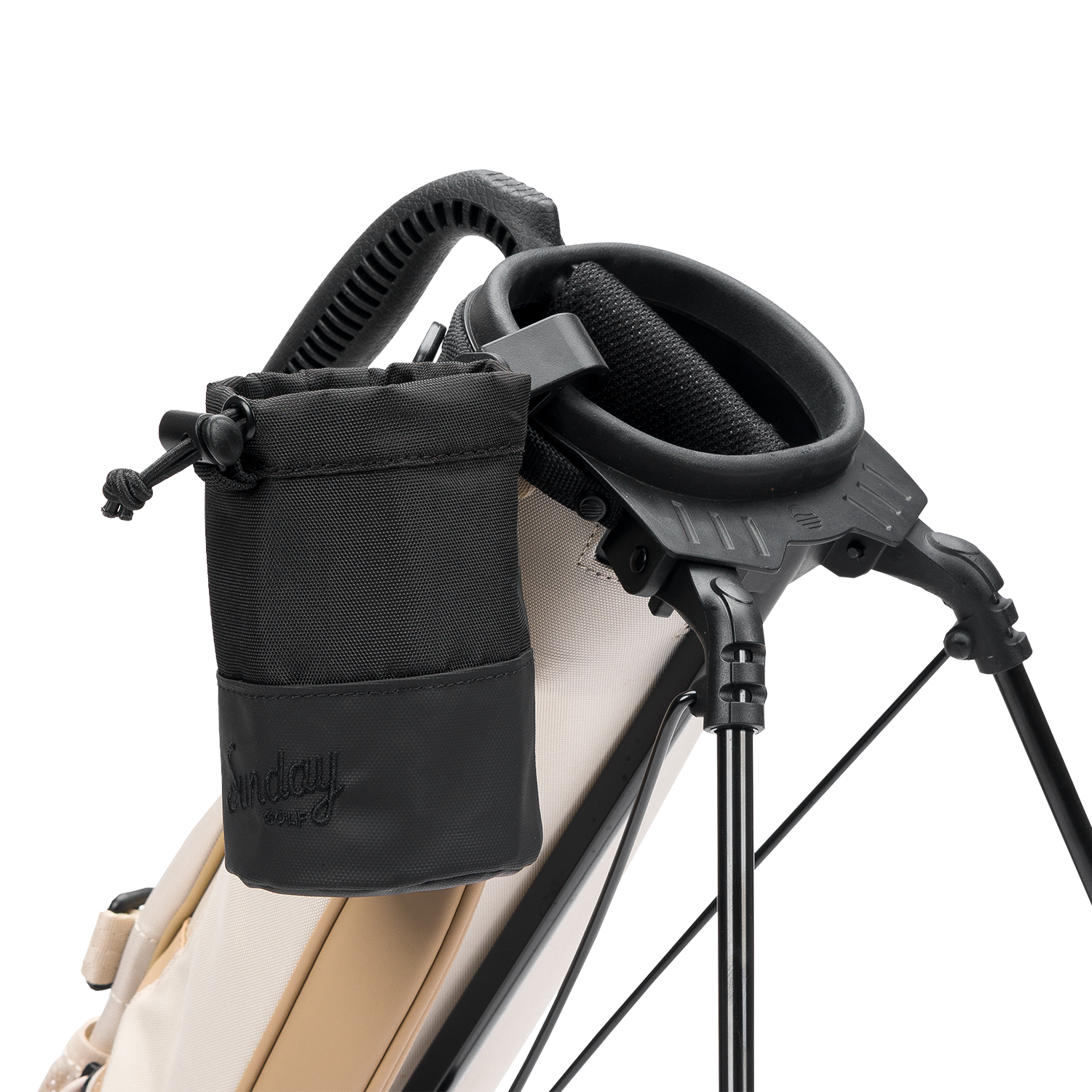 Loma Koozie attached to the Loma showcasing its divider