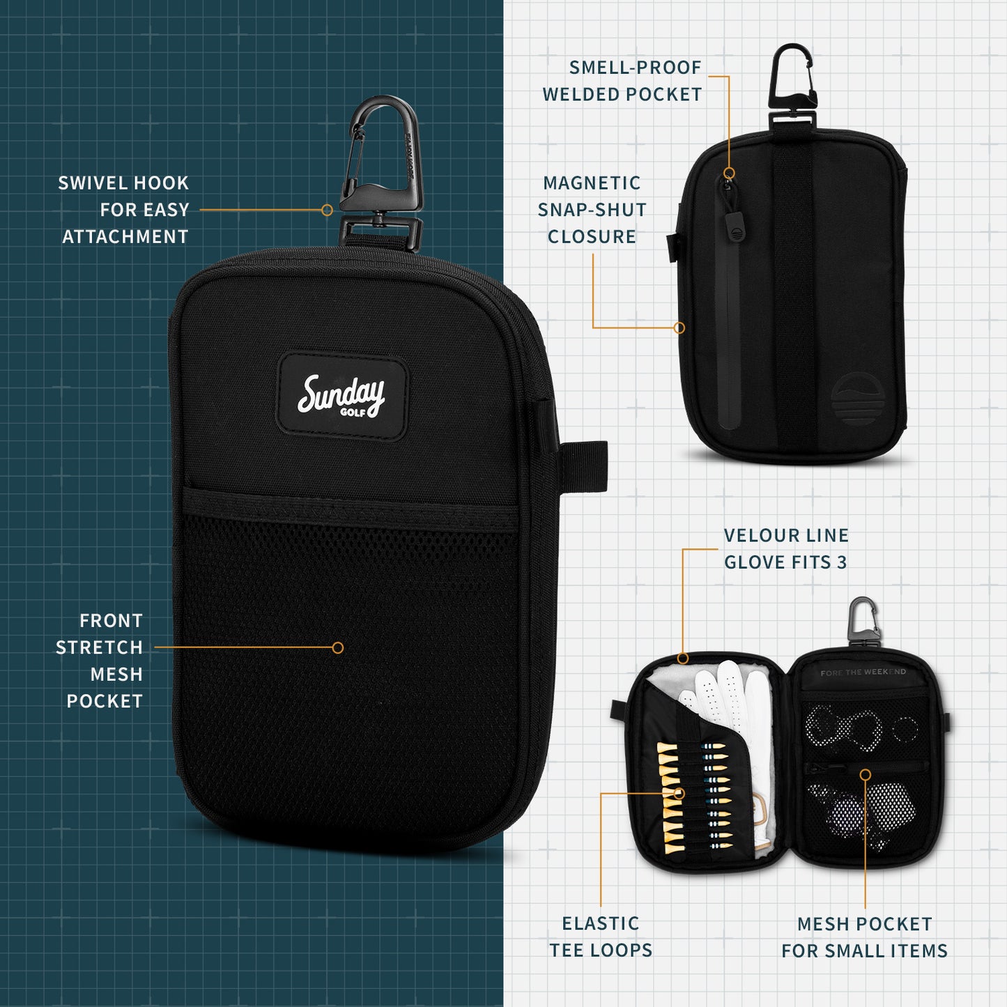 Magnetic Glove Locker | Black