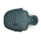 Top shot of mallet putter golf headcover in midnight green vegan leather