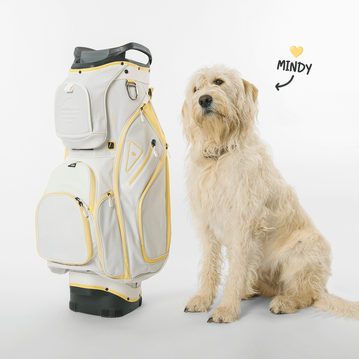 A picture of the Big Rig Mindy Lemon together with the dog "Mindy"