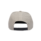 Back shot of tan Porter snapback golf hat