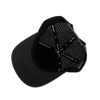 Upside down shot of Black Porter snapback golf hat