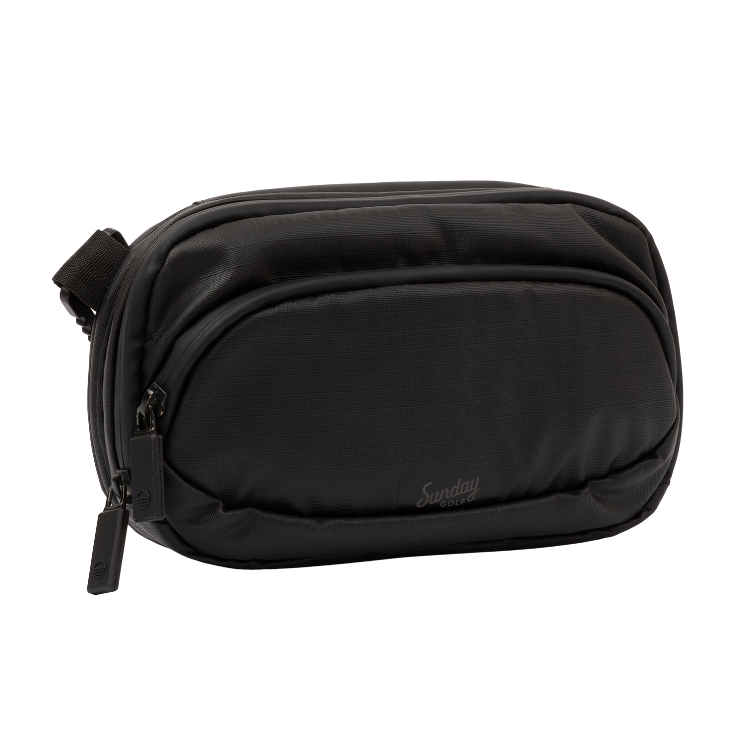 Front shot of black sling bag that can be partnered with Ranger golf bag