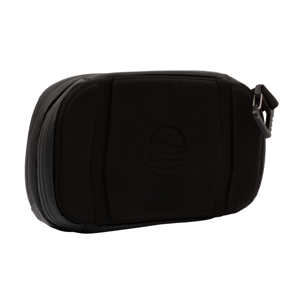 Rear view of black sling bag that can be partnered with Ranger golf bag