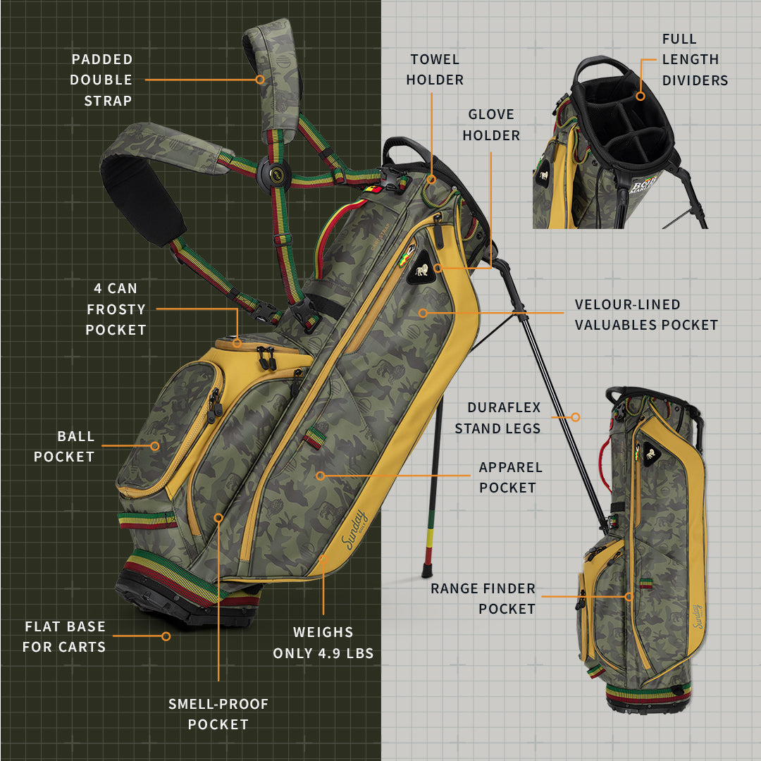 Ryder | Bob Marley Camo Full Size Stand Bag