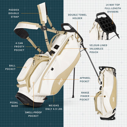 Ryder 14 | Toasted Almond Full Size Stand Bag