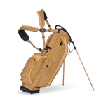 A full front shot of standing Ryder golf bag in clay thompson with double strap
