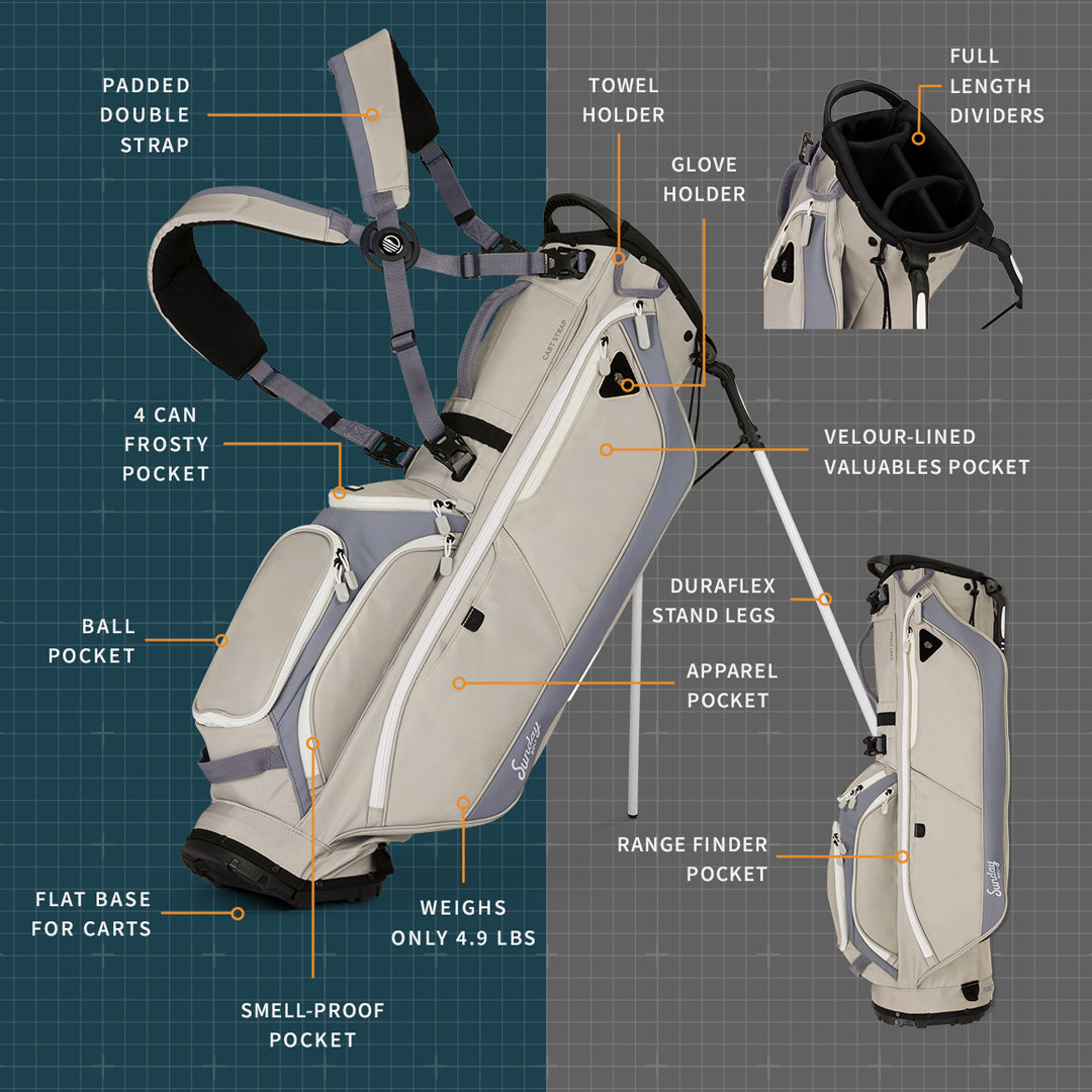 Ryder | Full Size Stand Bag - Cool Gray – Sunday Golf