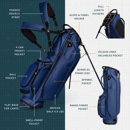 The Ryder S-Class in Navy with feature call outs