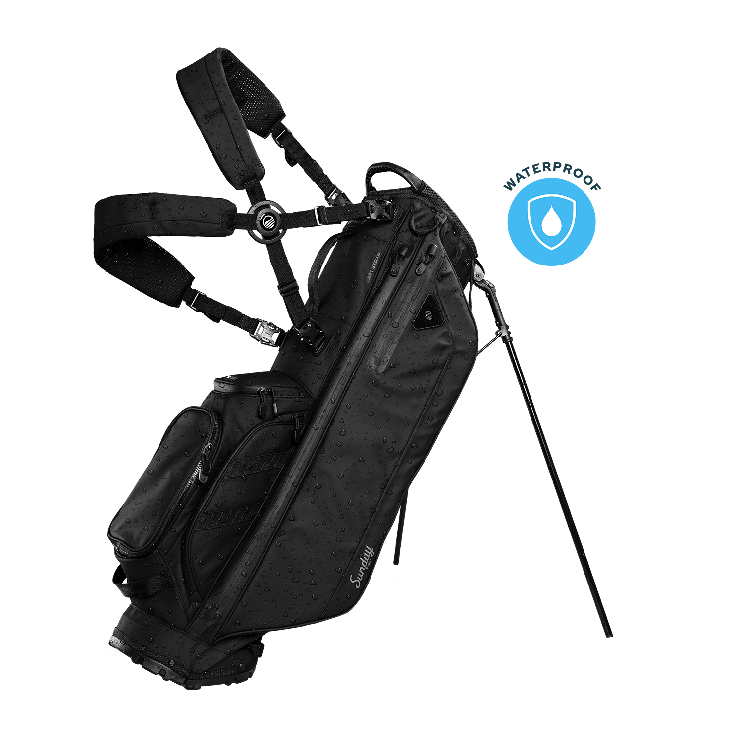 Storm Ryder | Black Waterproof Full Size Stand Bag