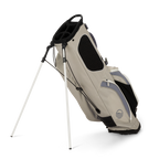 A full shot of standing Ryder golf bag in Cool Gray facing backward
