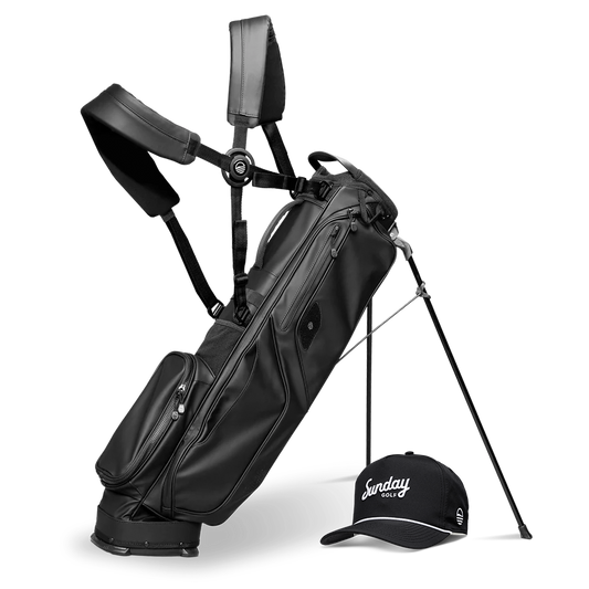 El Camino S-Class Bundle w/ Black Rope Hat | Black Vegan Leather Mid Size Stand Bag
