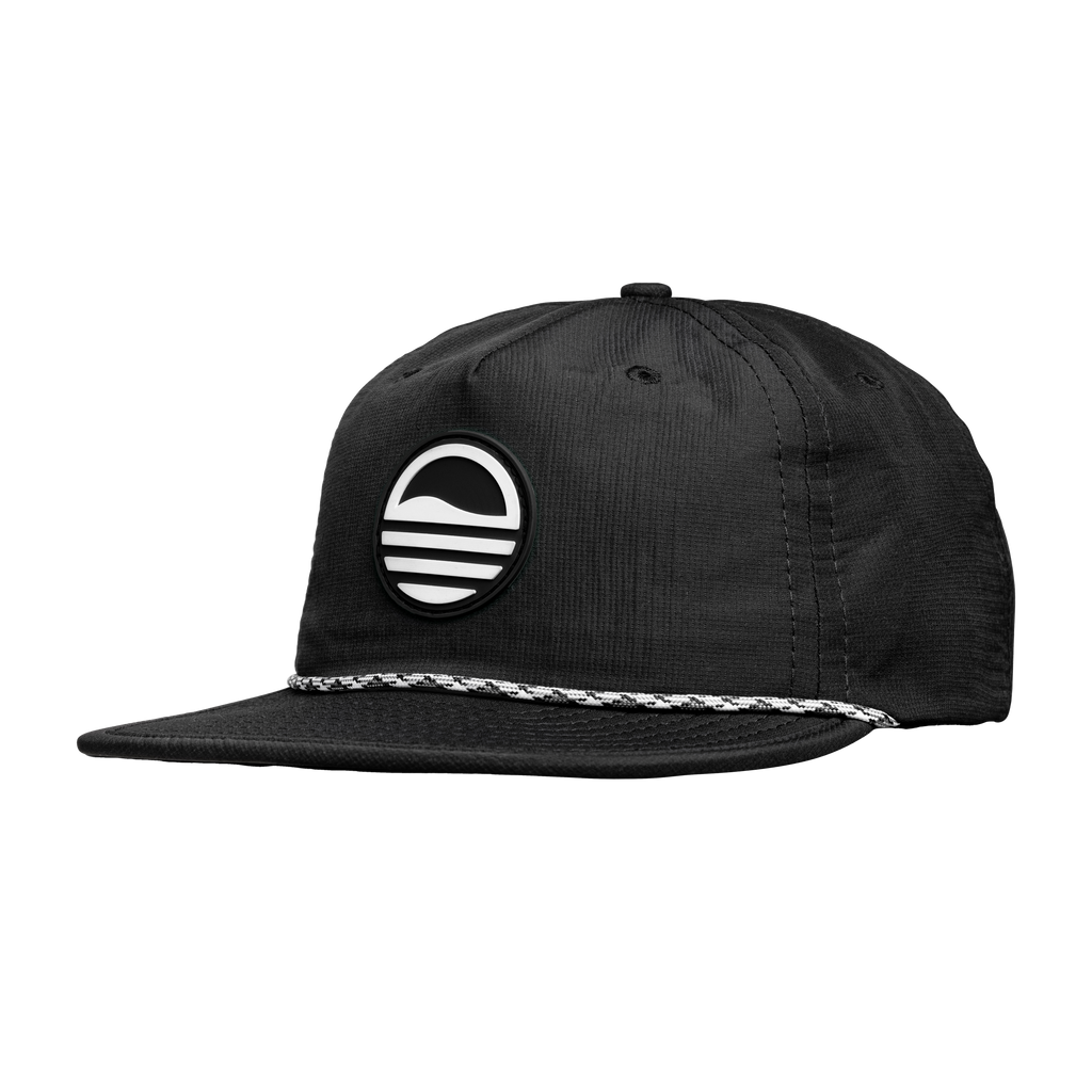 Sundaze Crushable Rope Hat | Black - White