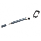 golf club groove sharpener in black with its protective top and magnetic clips off