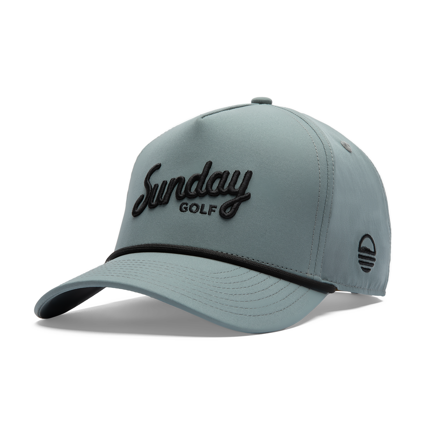 Front shot of midnight green rope golf hat