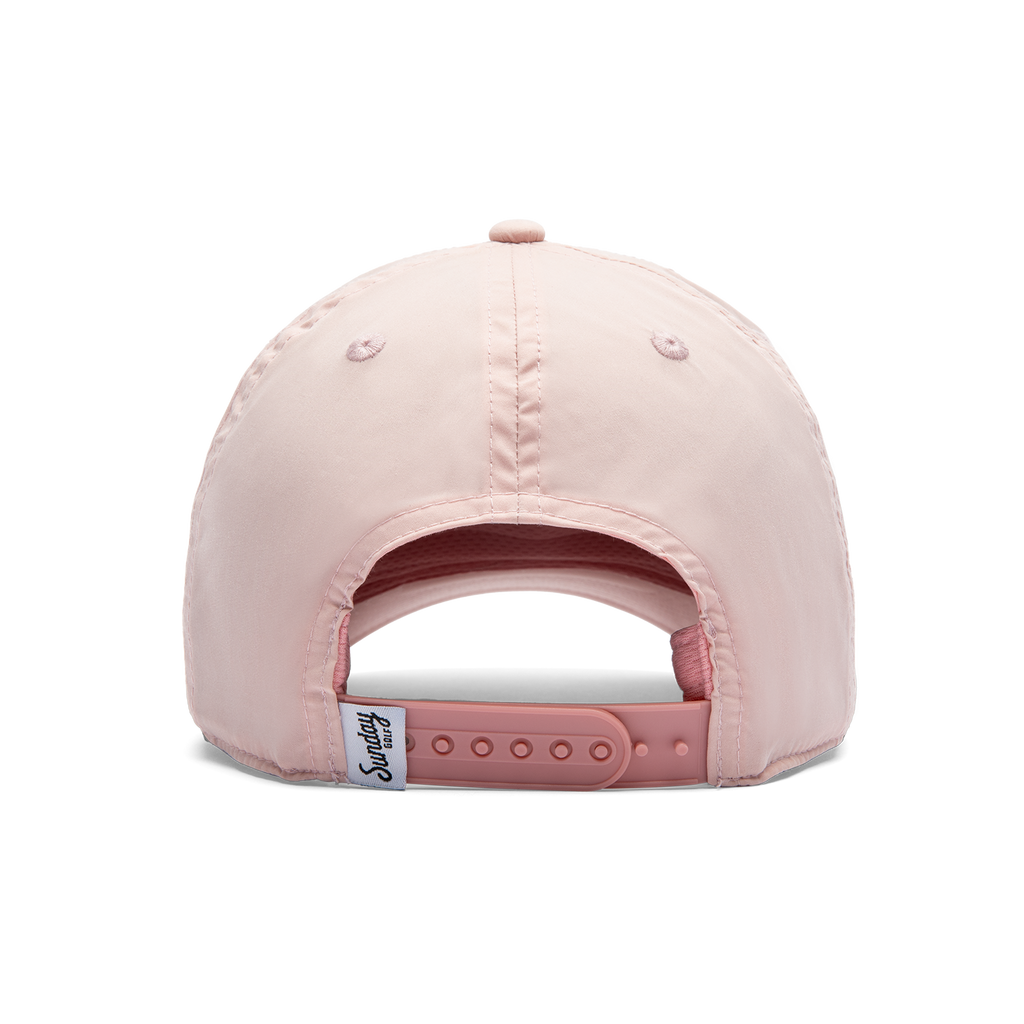 Back shot of pink rope golf hat