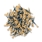 A clutter of bamboo golf tees