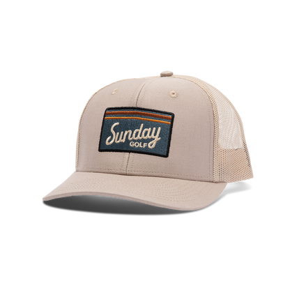 Trucker Golf Hat Tan Sunday Golf